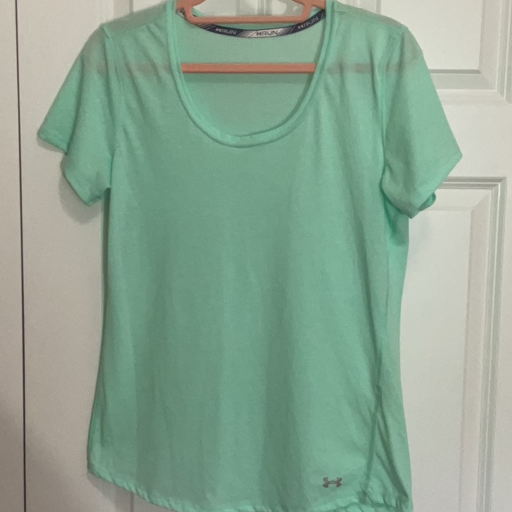 Under Armour Mint Green Short Sleeve Scoop Neck Tee